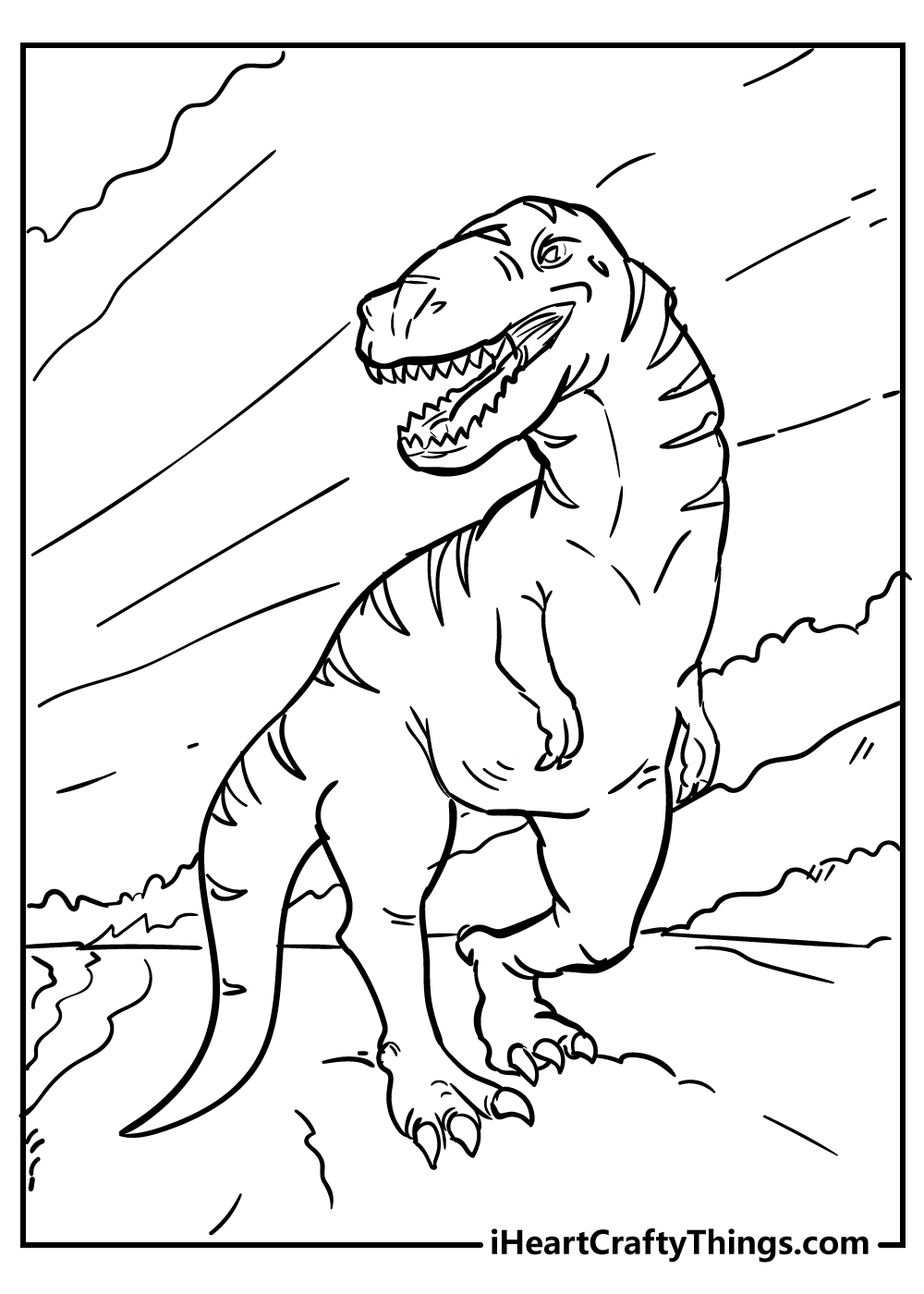 cartoon tyrannosaurus coloring pages free printable