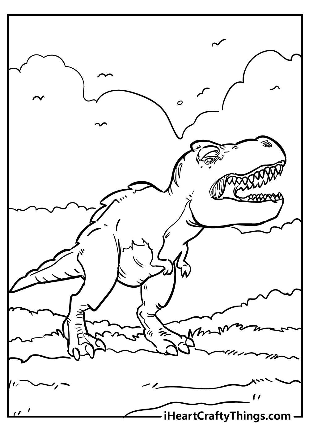 jurassic park tyrannosaurus coloring pages for adults free printable
