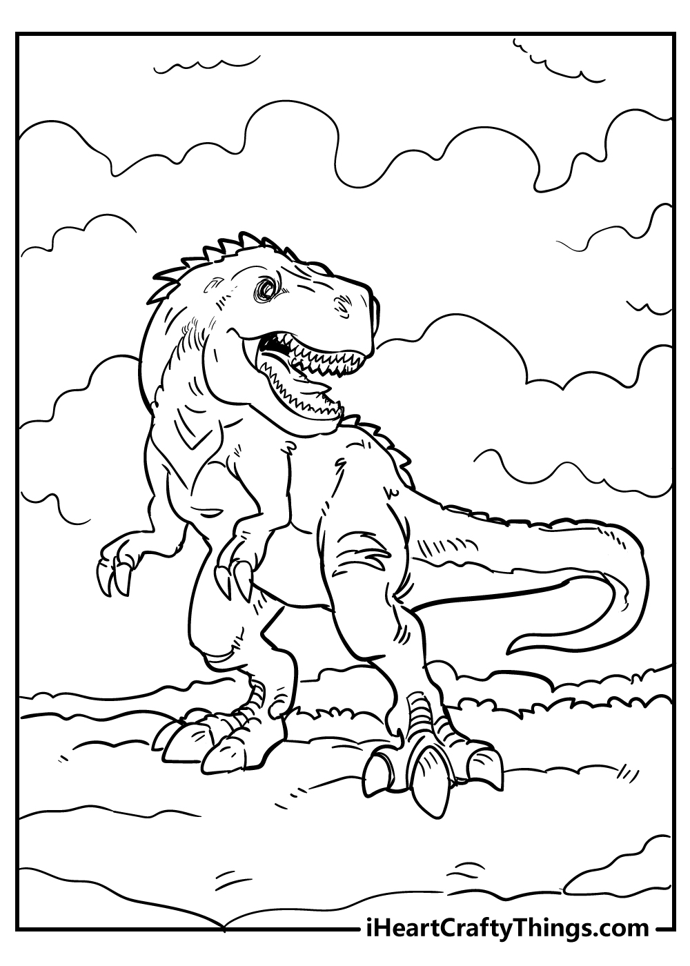 jurassic park tyrannosaurus coloring pages free printable