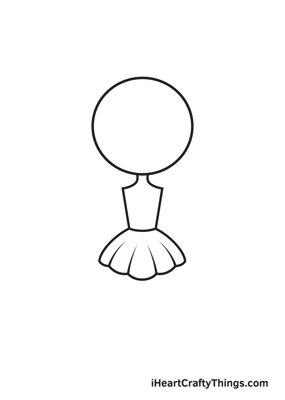 unicorn girl drawing step 3