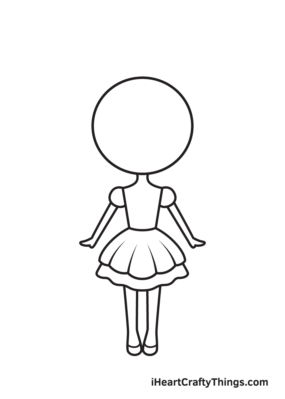 unicorn girl drawing step 6