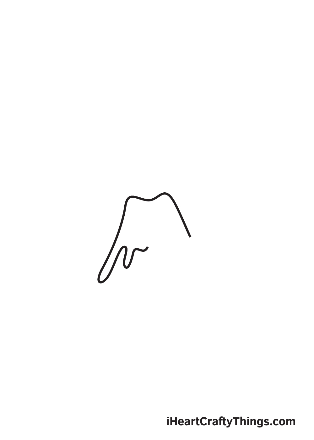 volcano drawing step 2