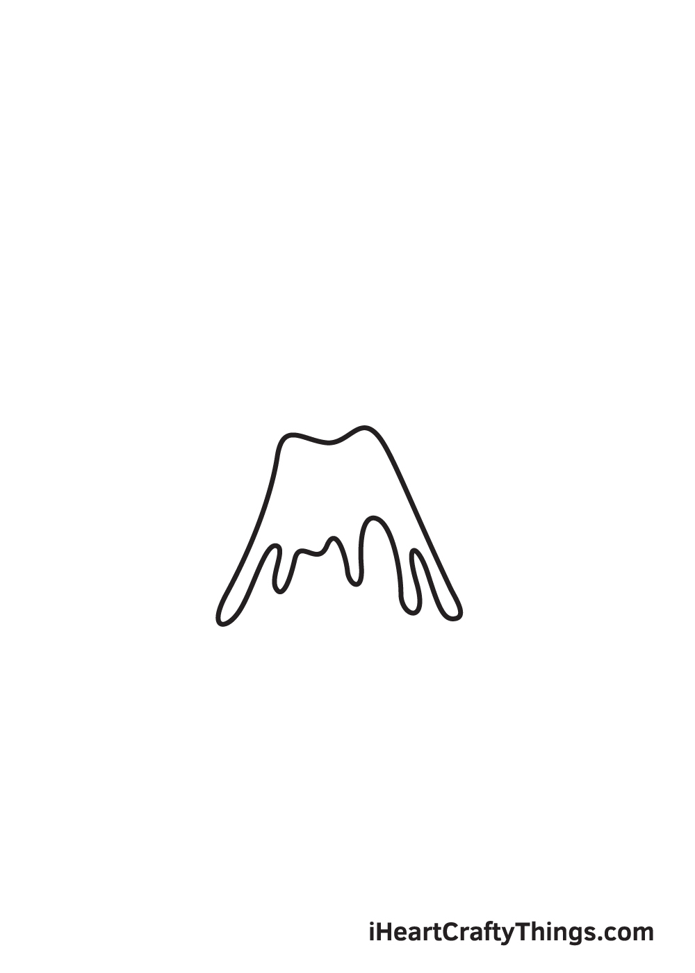 volcano drawing step 3