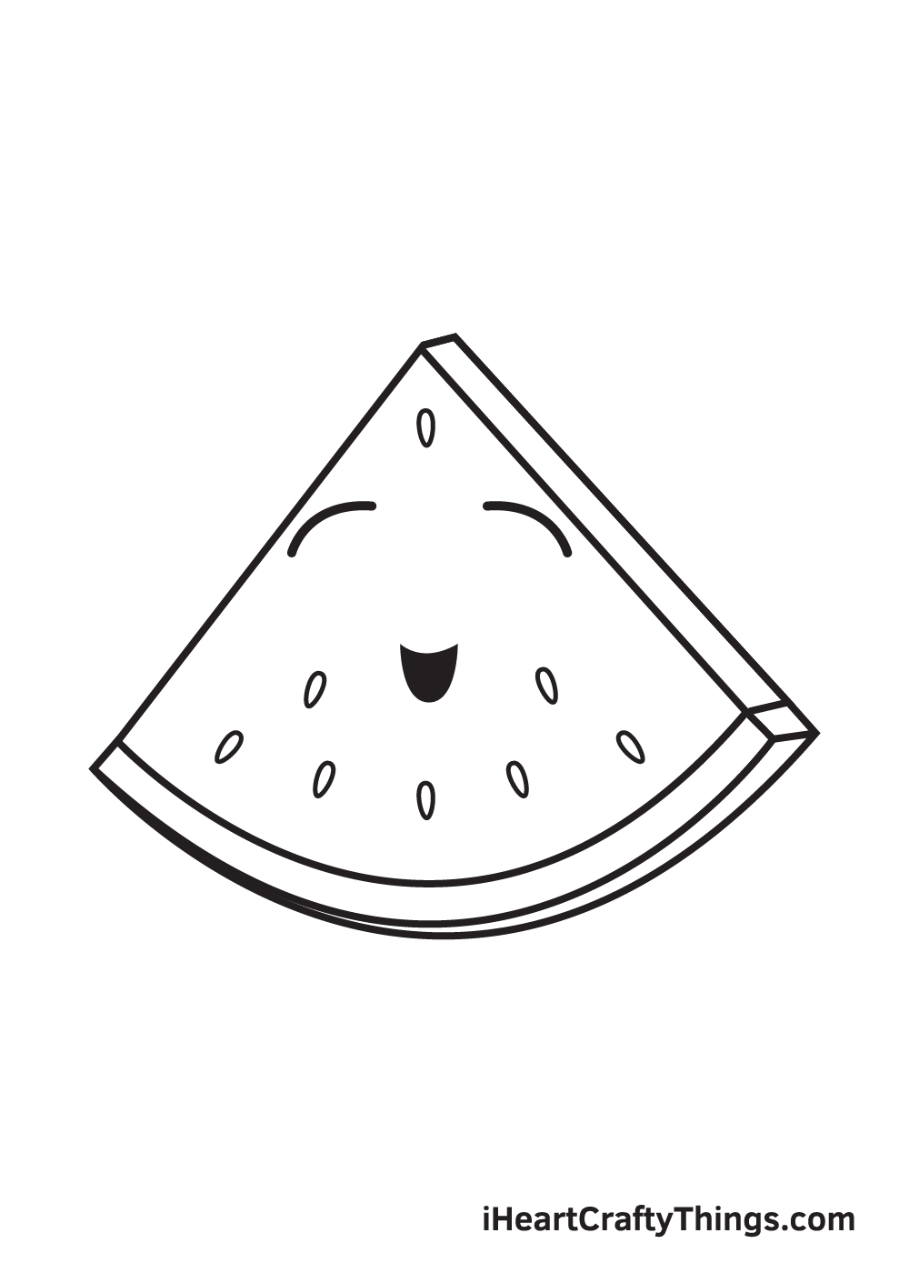 watermelon drawing step 7