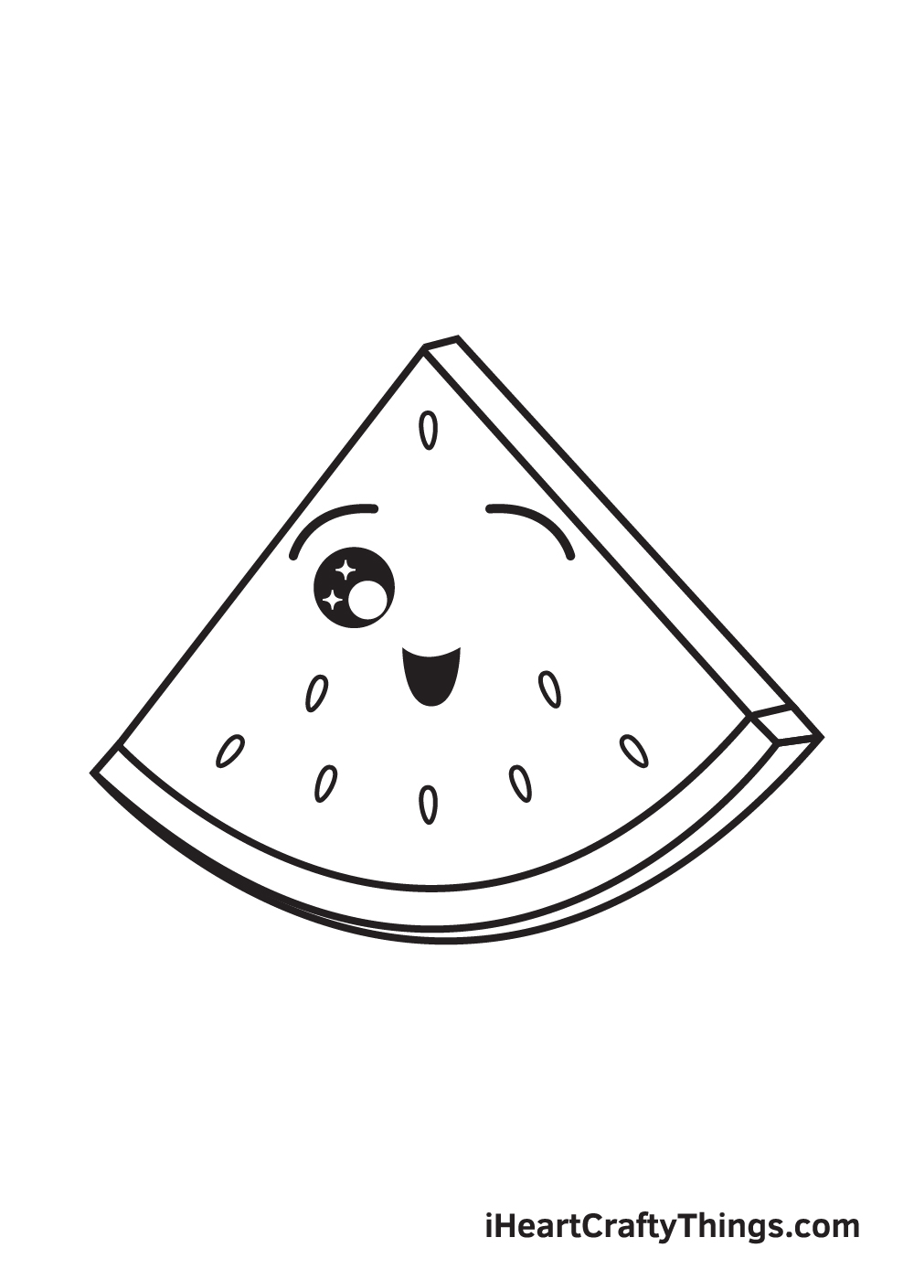 watermelon drawing step 8