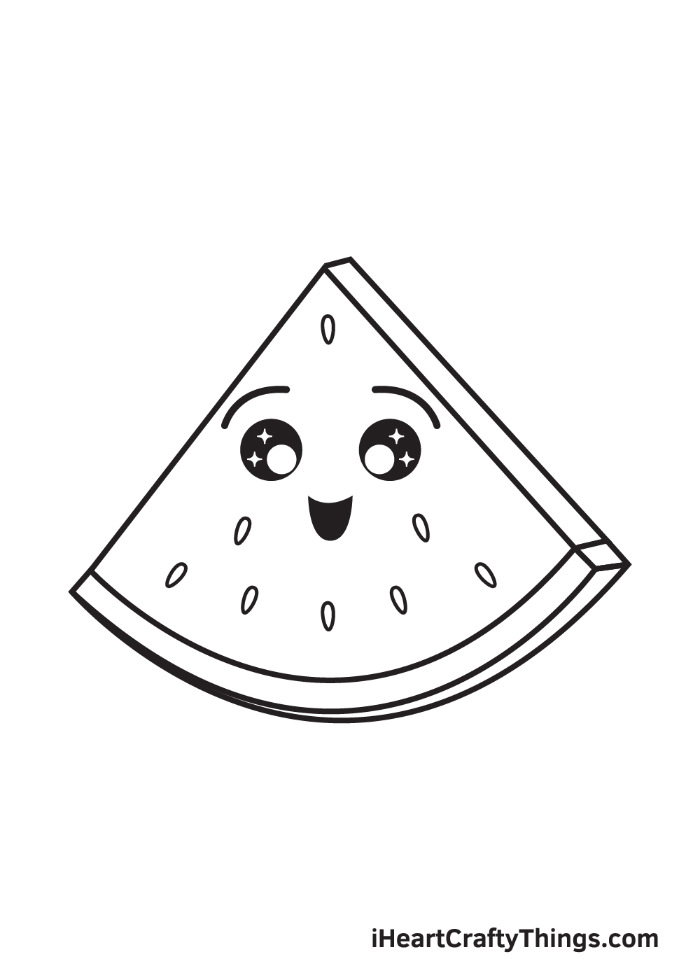 watermelon drawing step 9