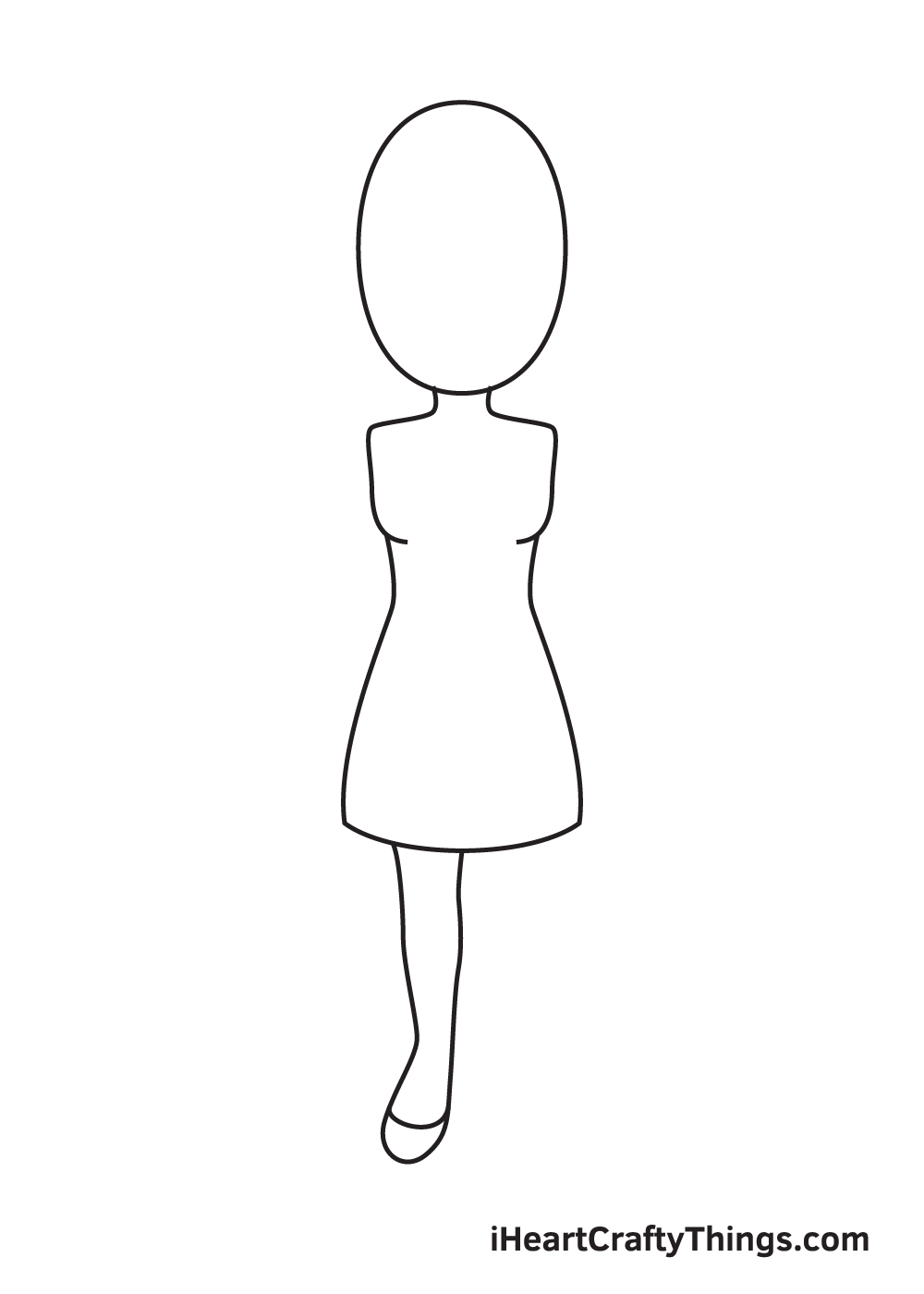 woman drawing step 4