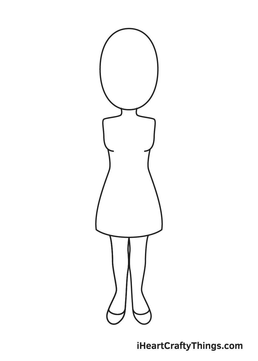 woman drawing step 5