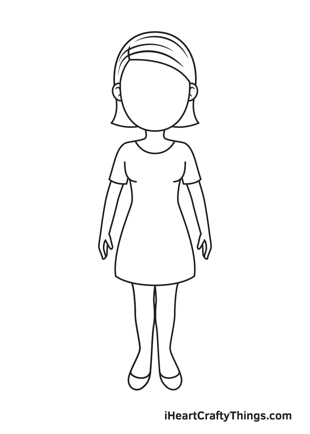 woman drawing step 8