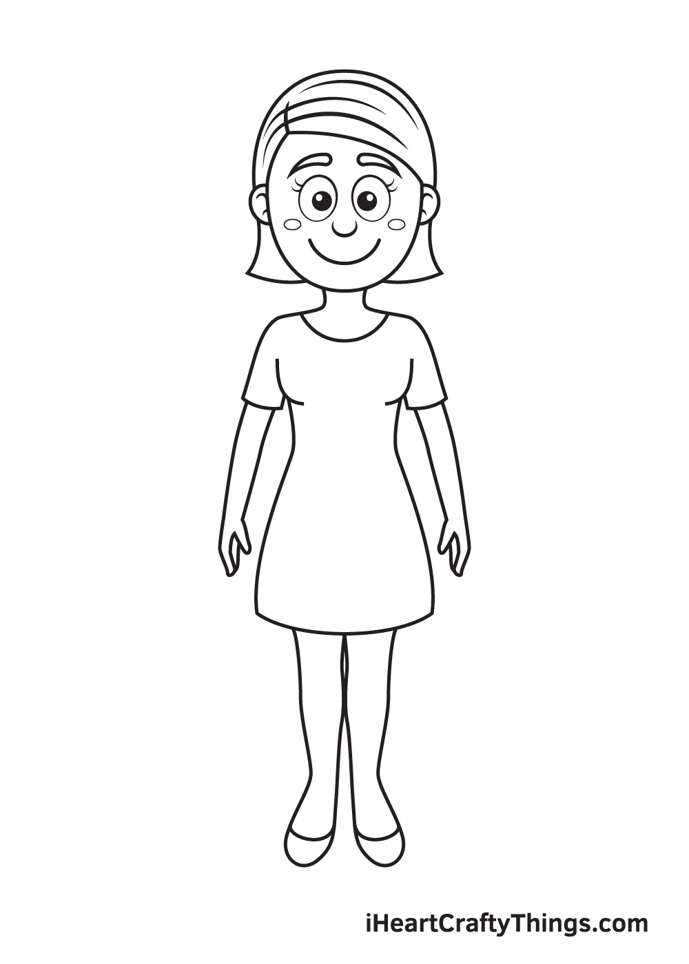 woman drawing step 9