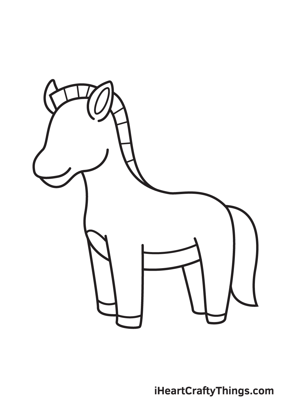 zebra drawing step 8