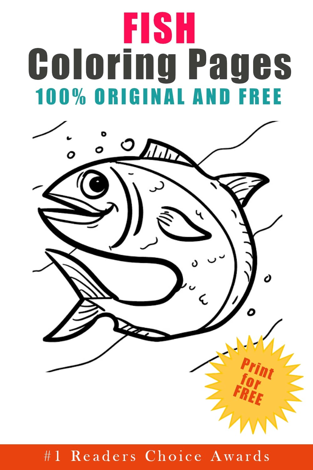 original and free fish coloring pages free download