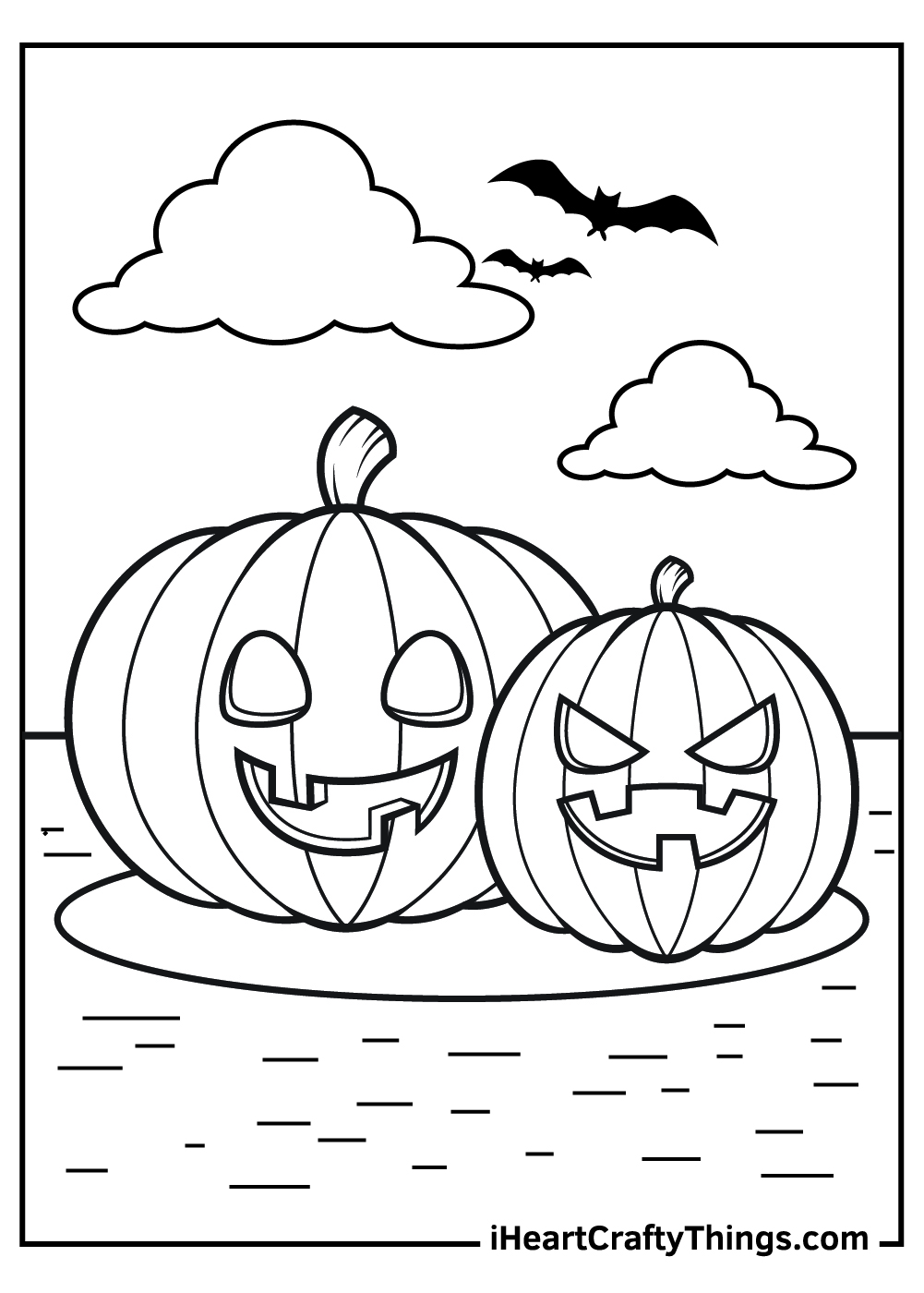 jack o lantern coloring pages for kids free