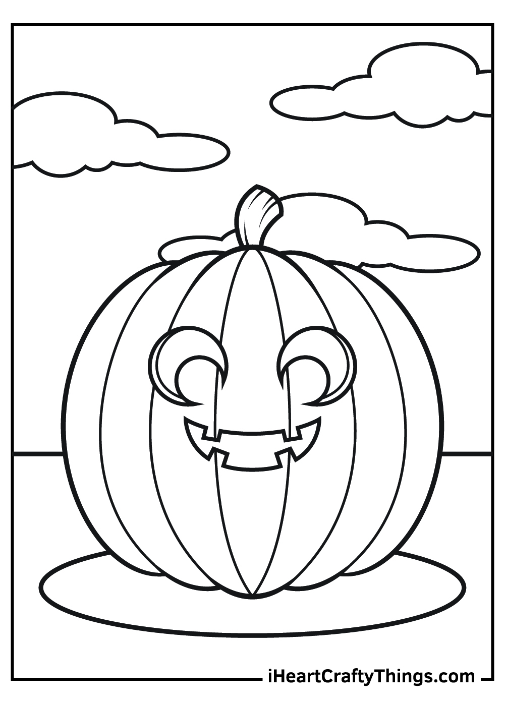 friendly jack o lantern coloring pages