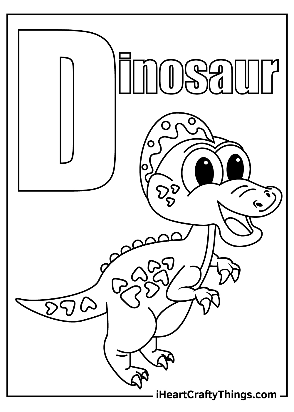 d is for dinosaur coloring pages free download
