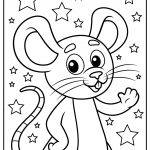 mice coloring images free printable