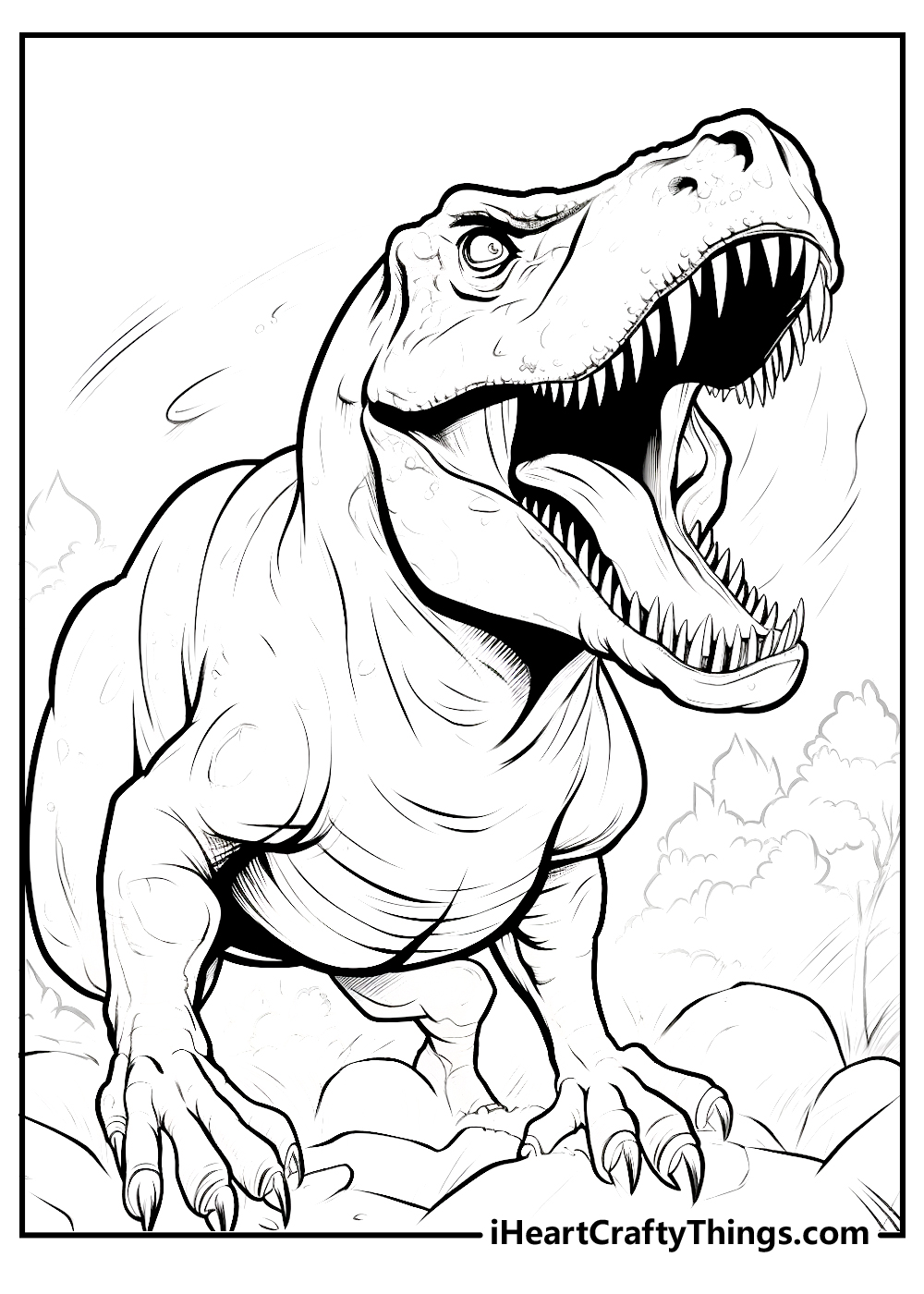 tyrannosaurus coloring sheet free download