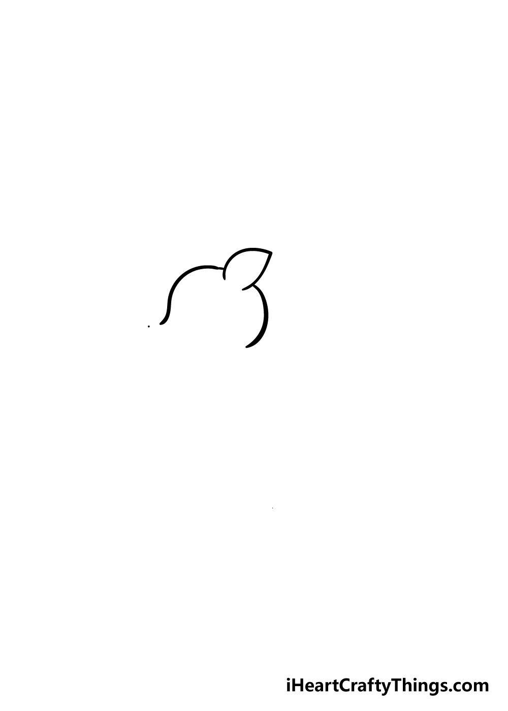 reindeer drawing step 1