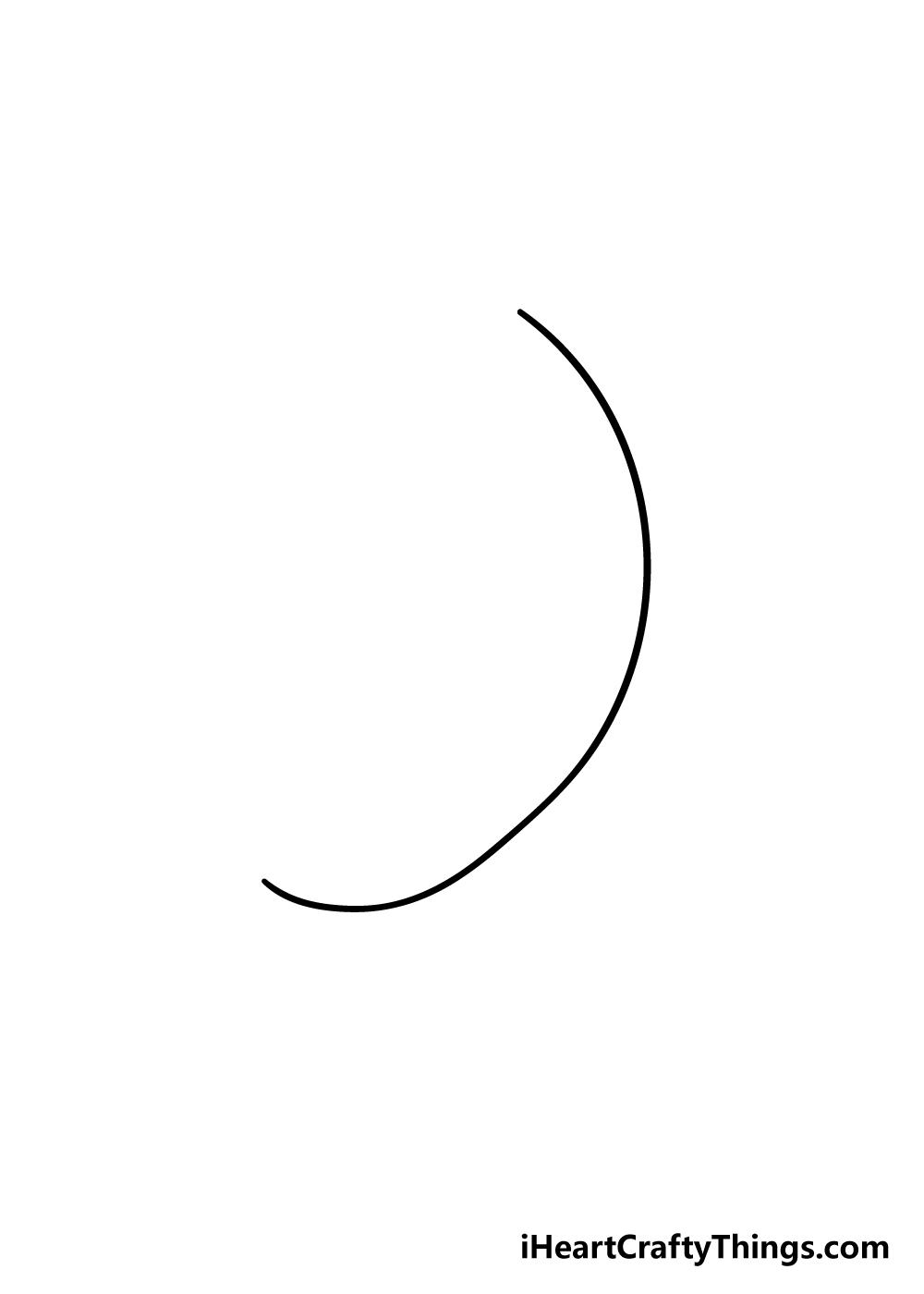 banana drawing step 1