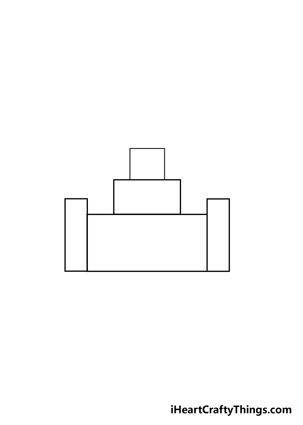 castle drawing step 1