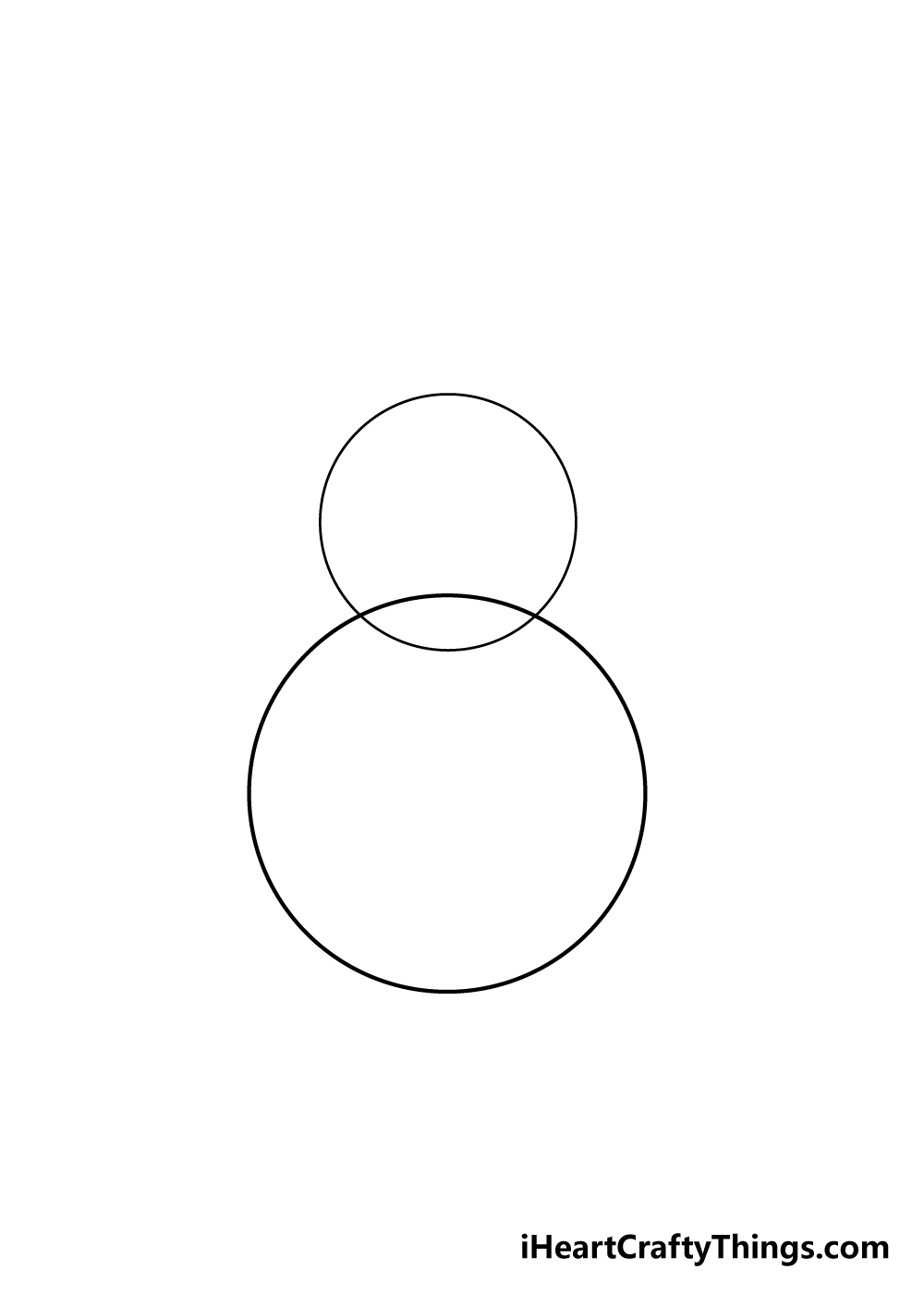 snowman drawing step 1