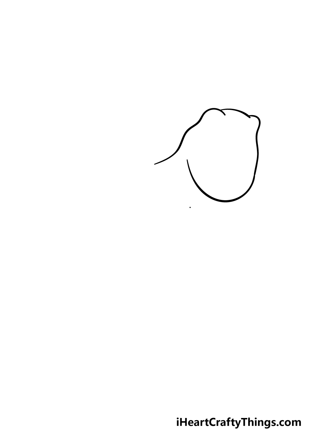t-rex drawing step 1