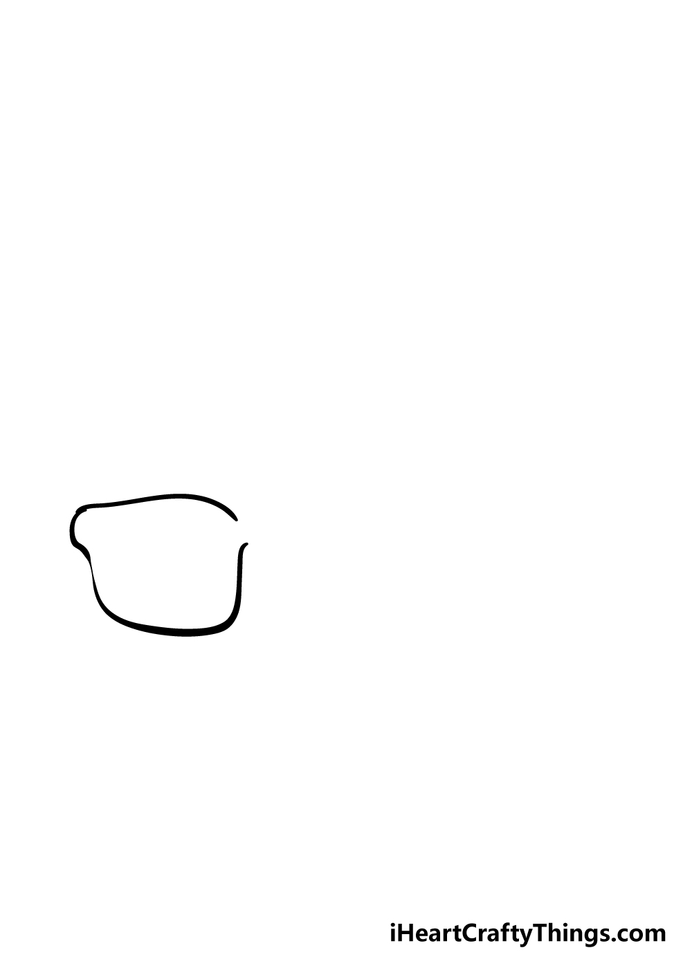 glasses drawing step 1