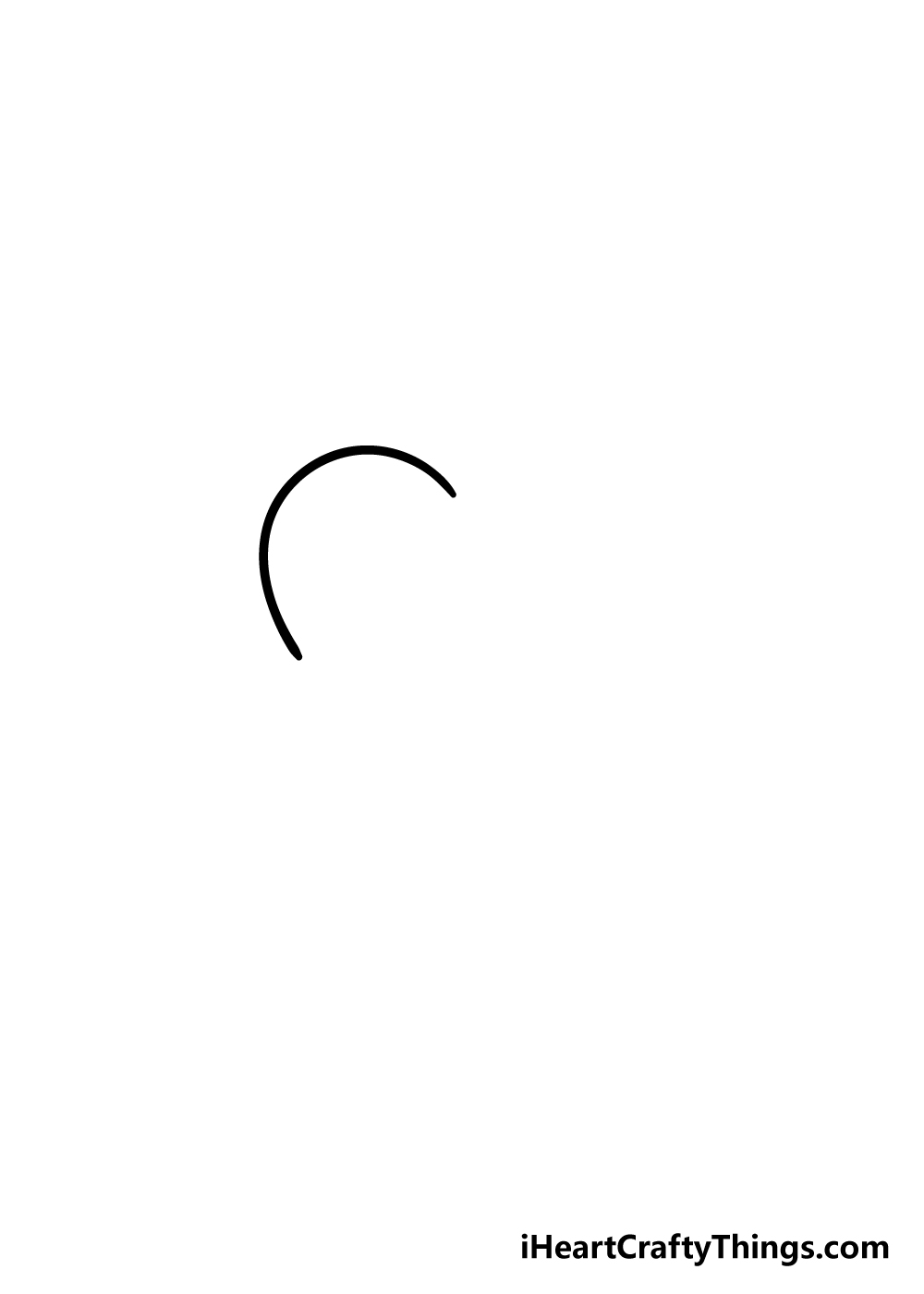 broken heart drawing step 1