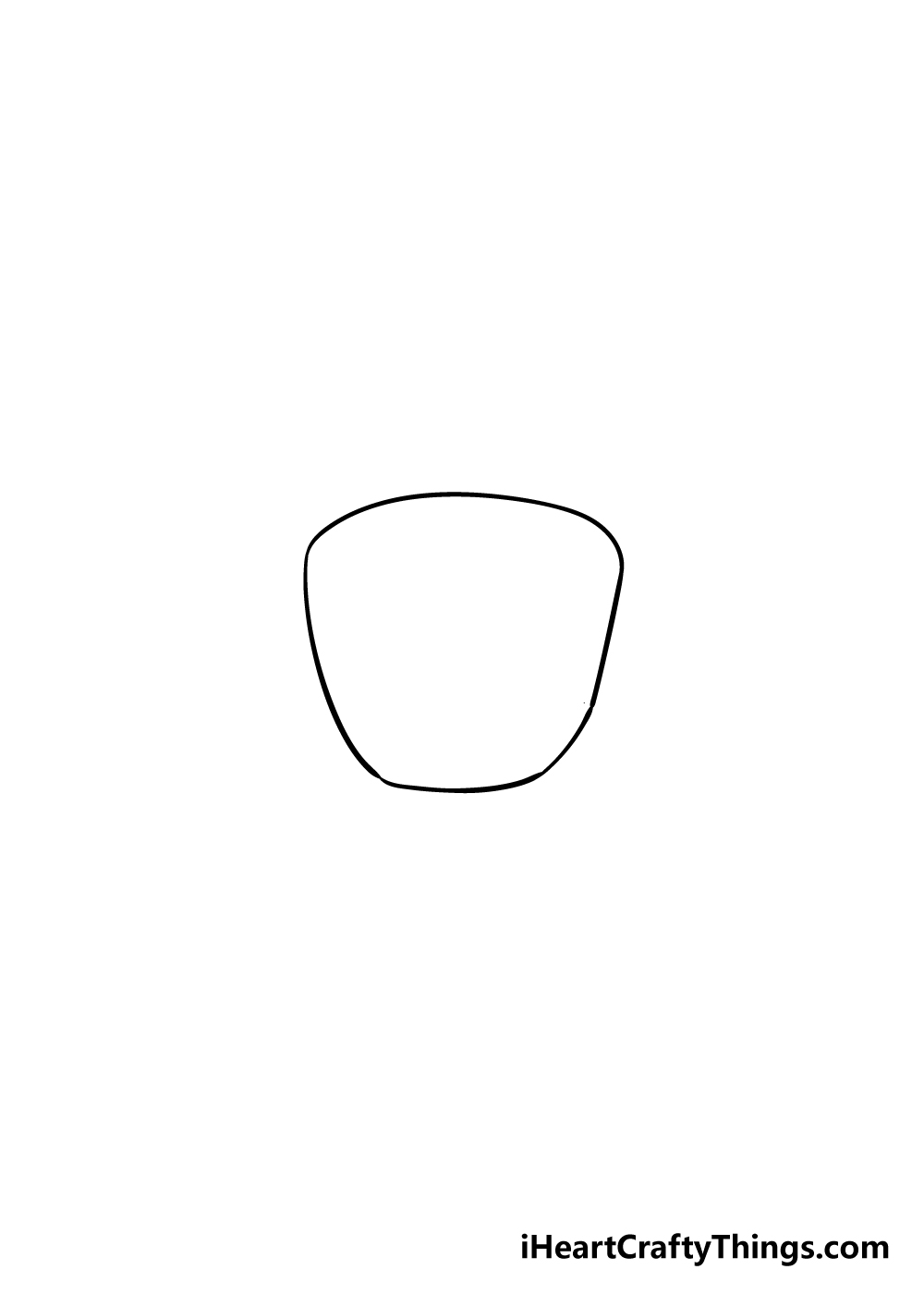 coffee cup drawing step 1