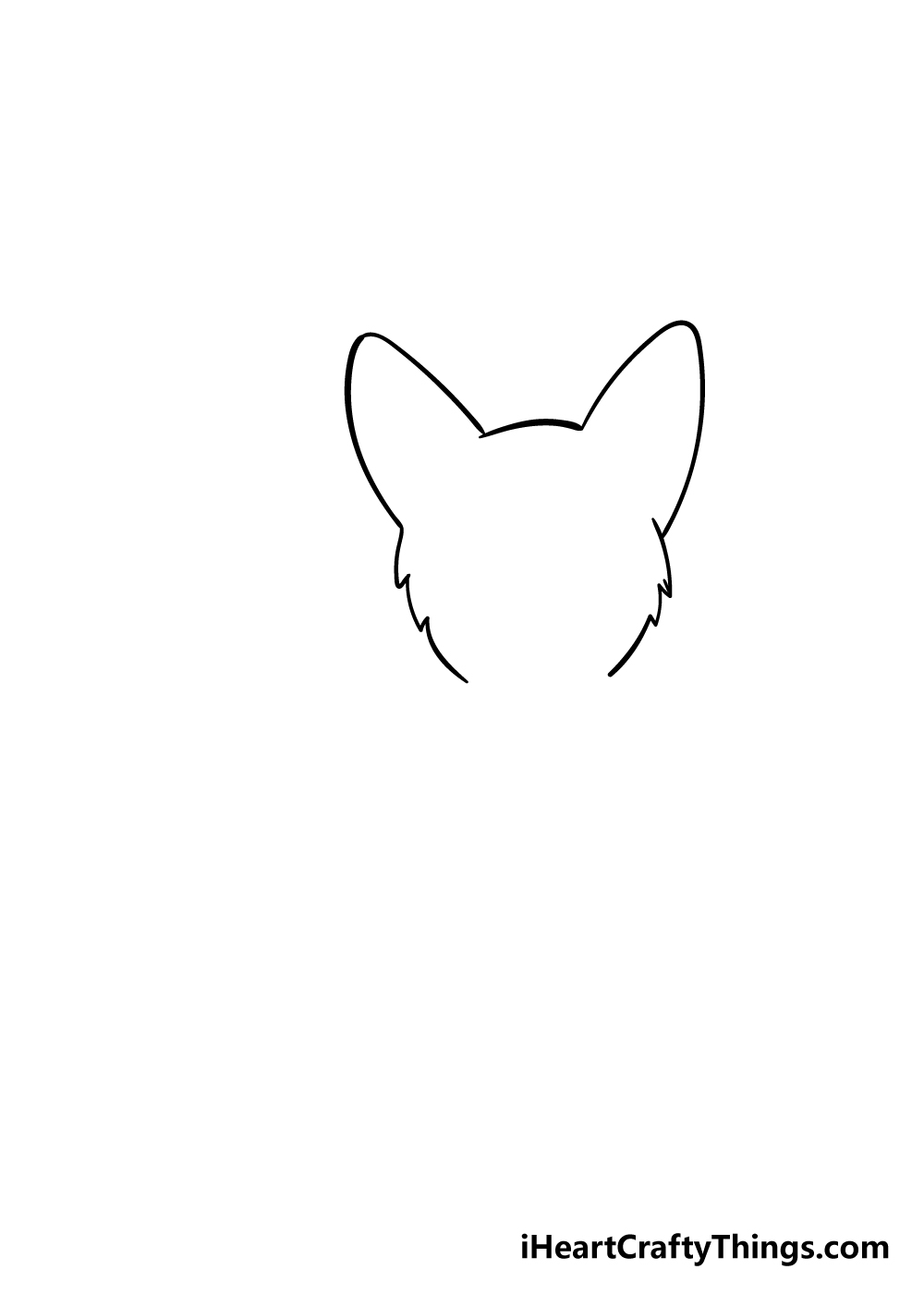 corgi drawing step 1