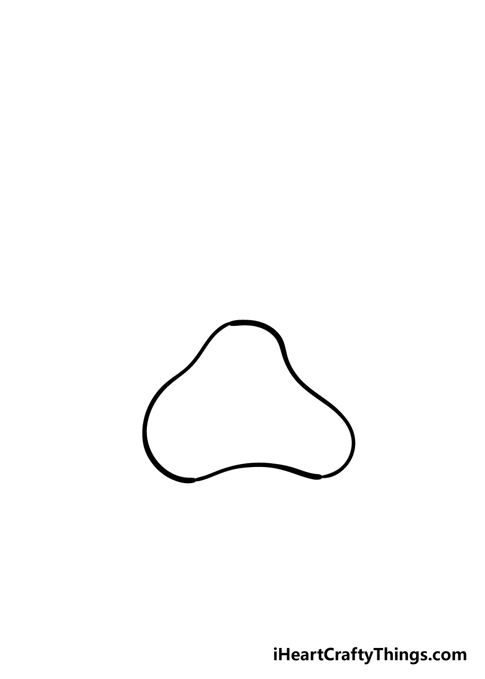 dog paw drawing step 1