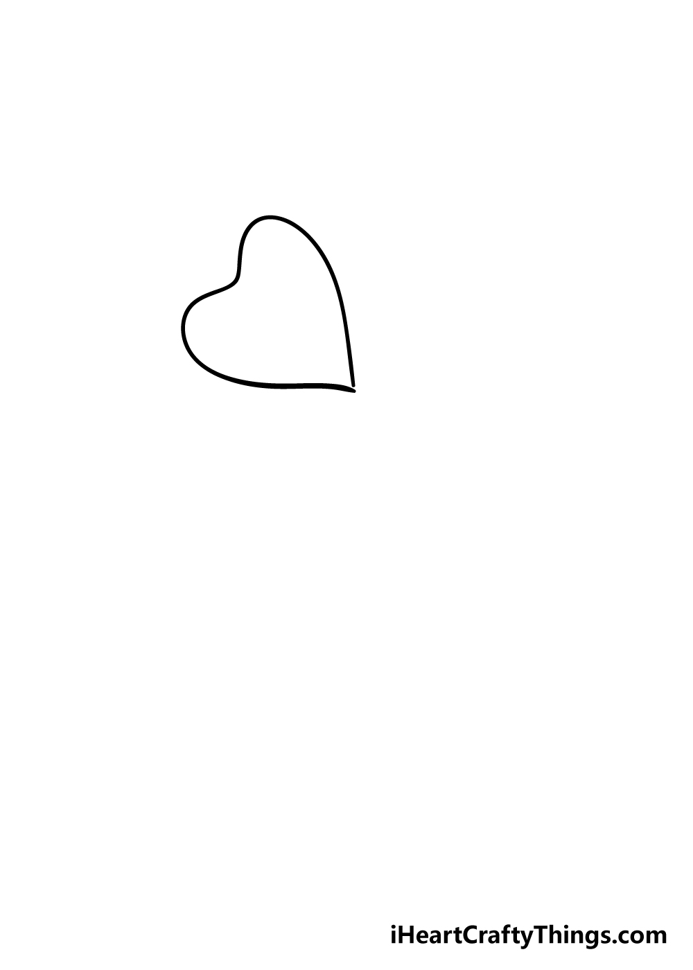 drawing four-leaf clover step 1