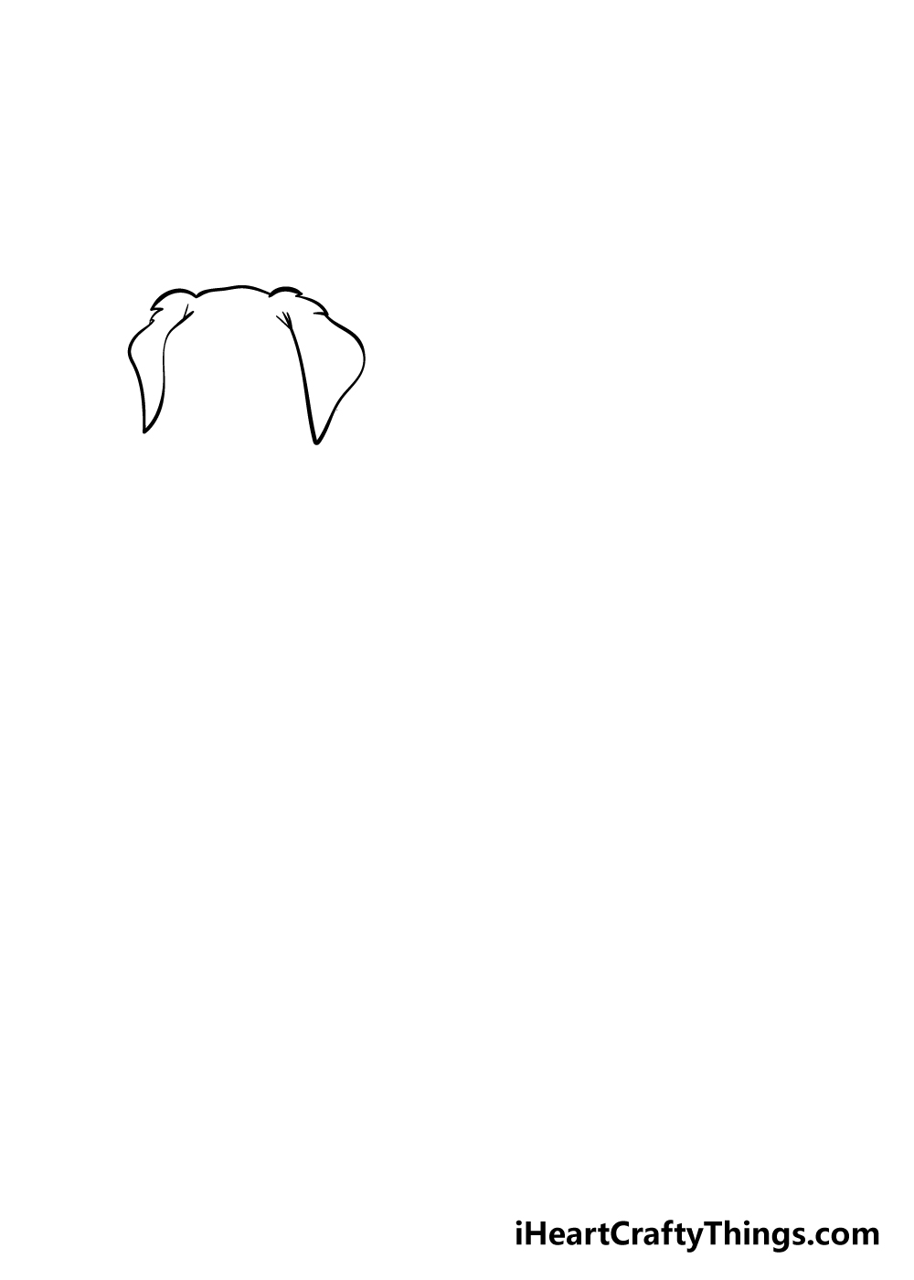 golden retriever drawing step 1