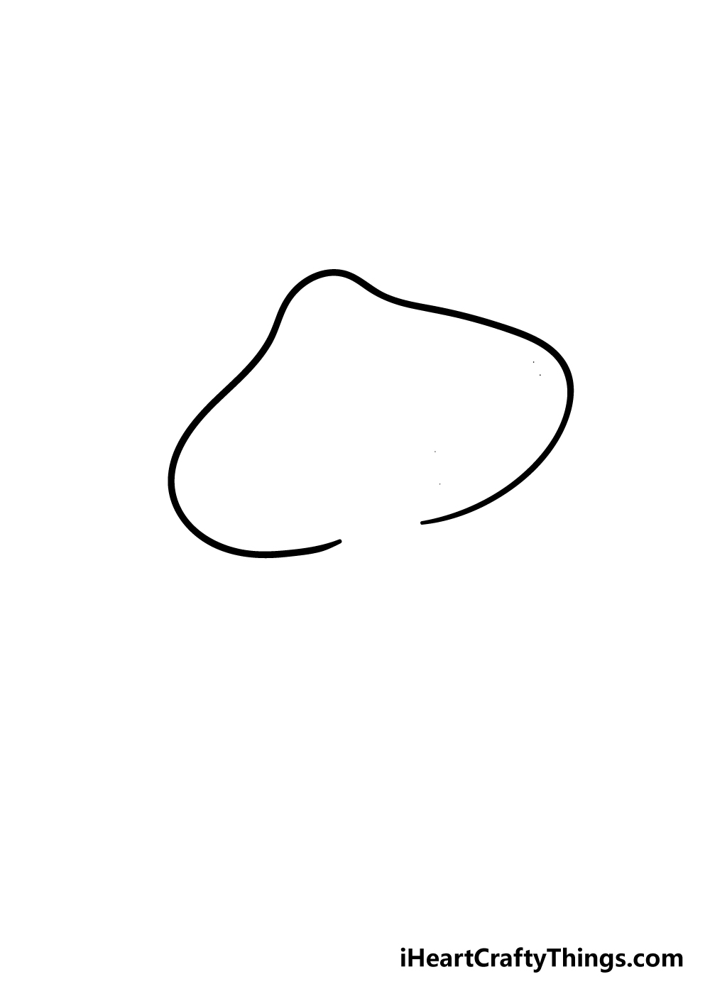mushroom drawing step 1