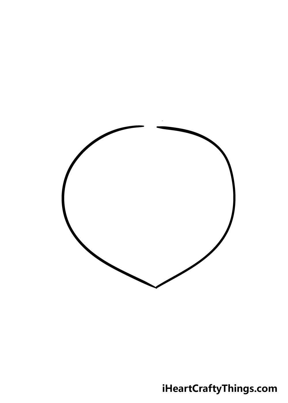peach drawing step 1