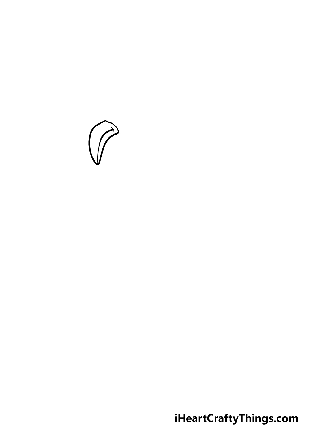 flamingo drawing step 2