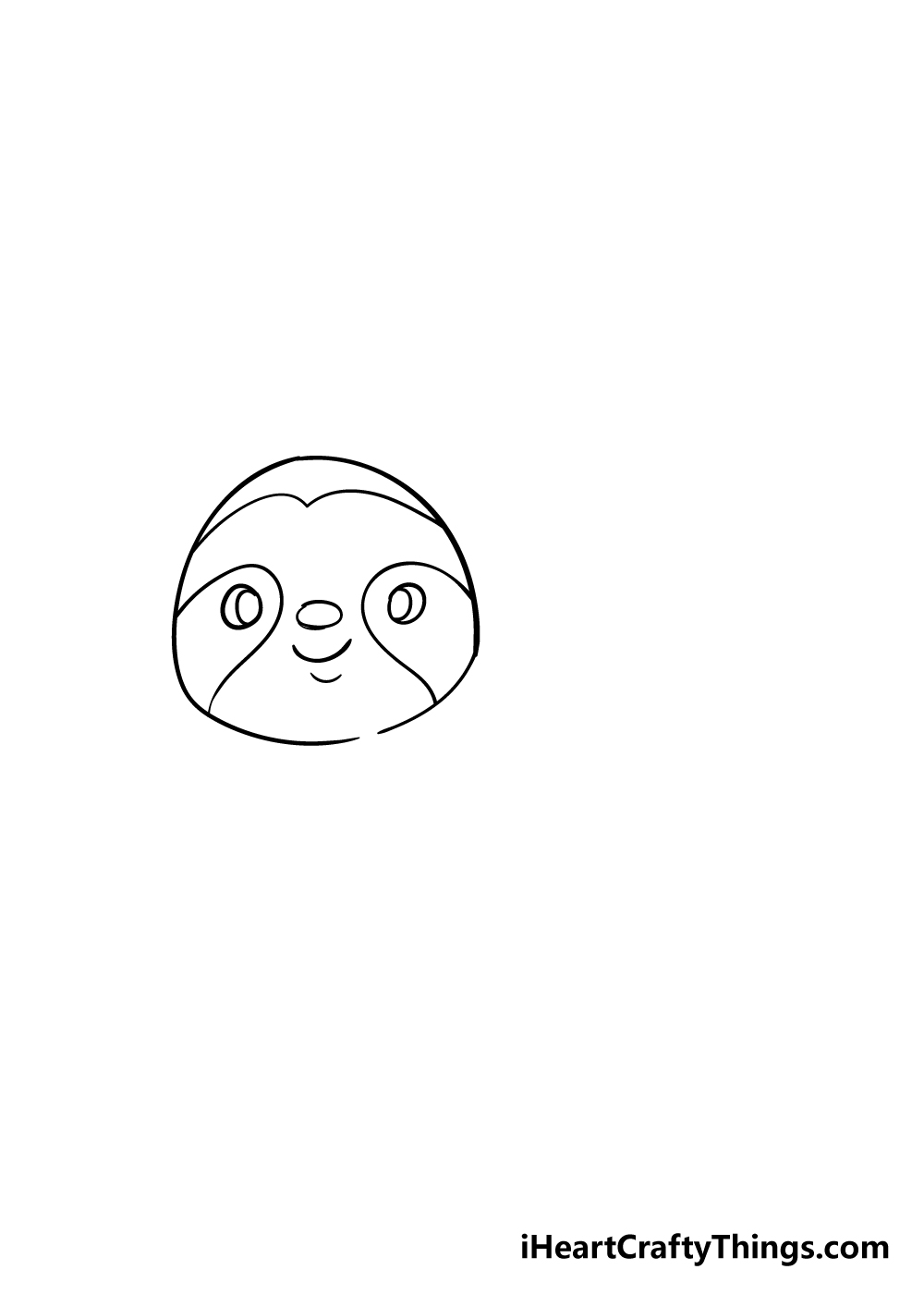 sloth drawing step 2