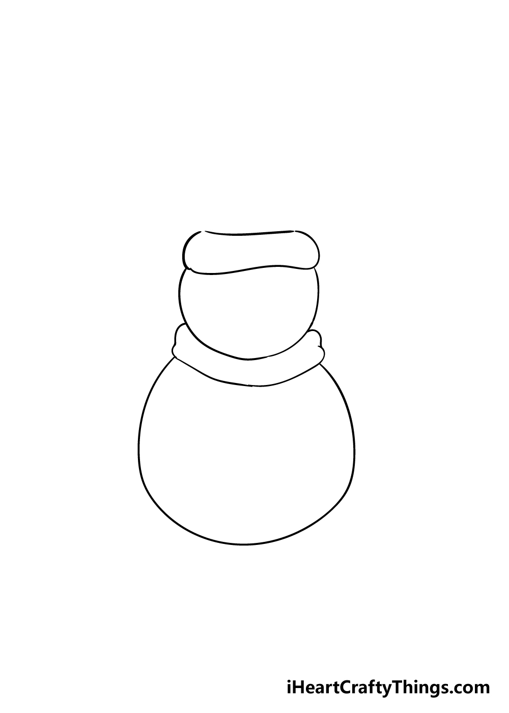 snowman drawing step 2