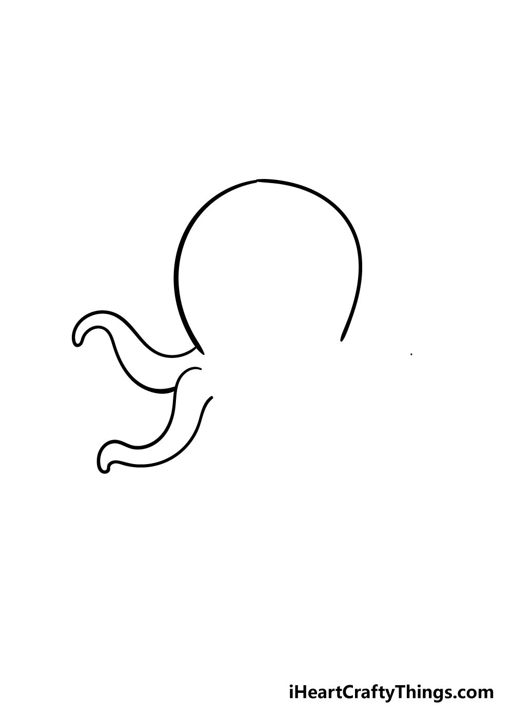 octopus drawing step 2