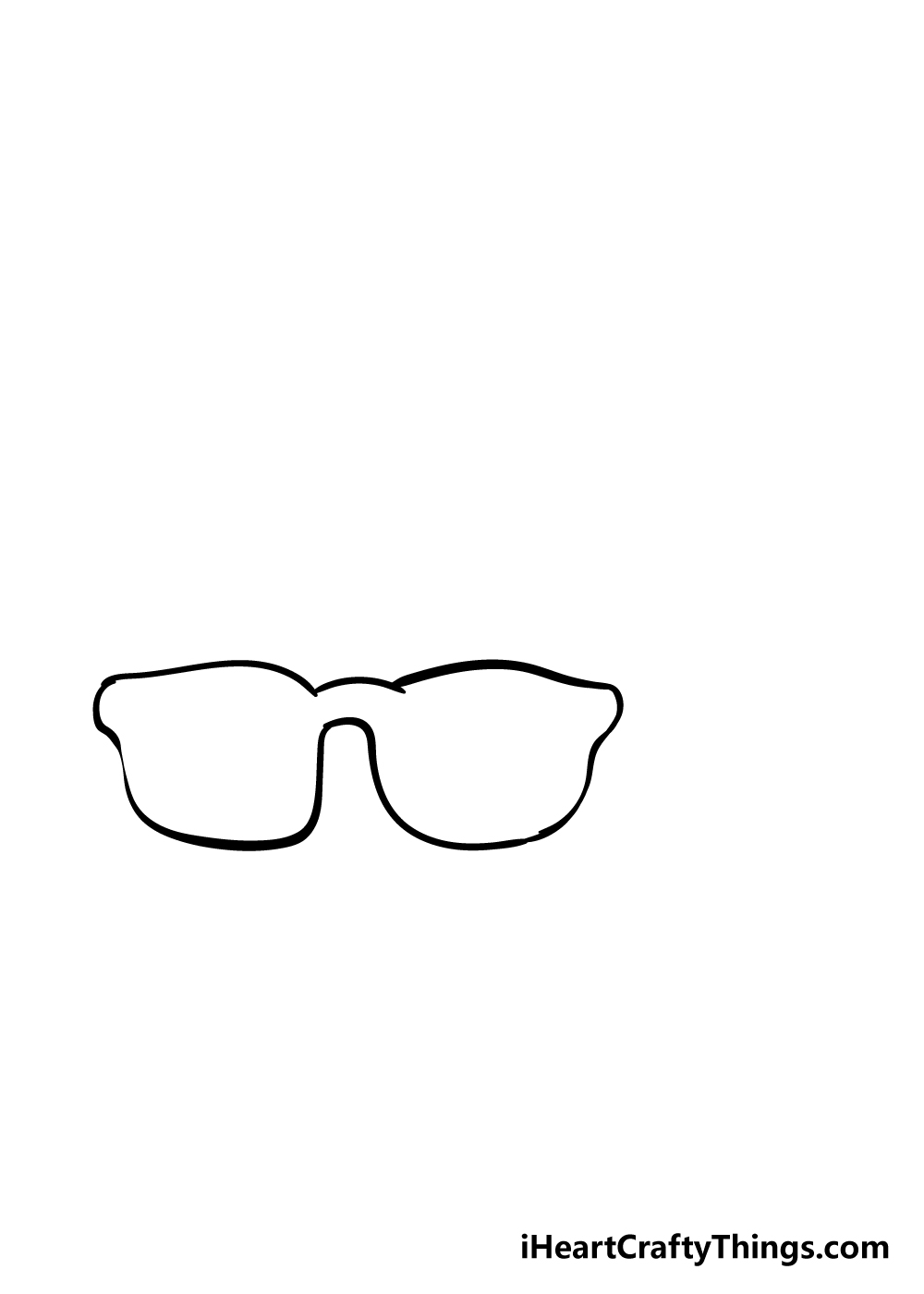 glasses drawing step 2