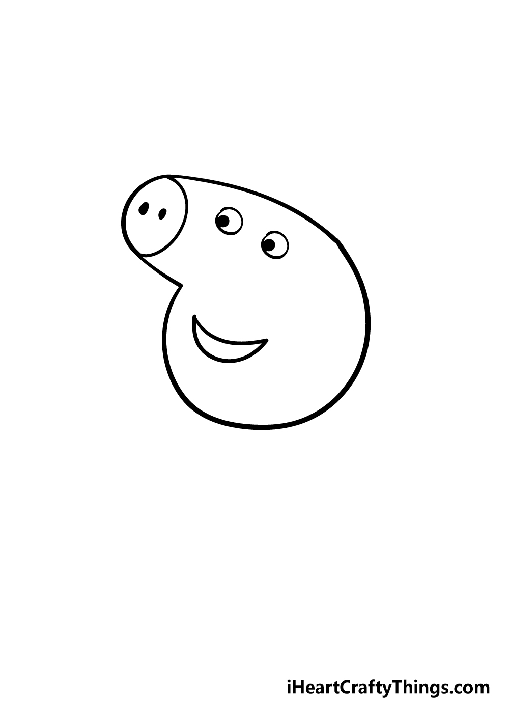 peppa pig drawing step 2