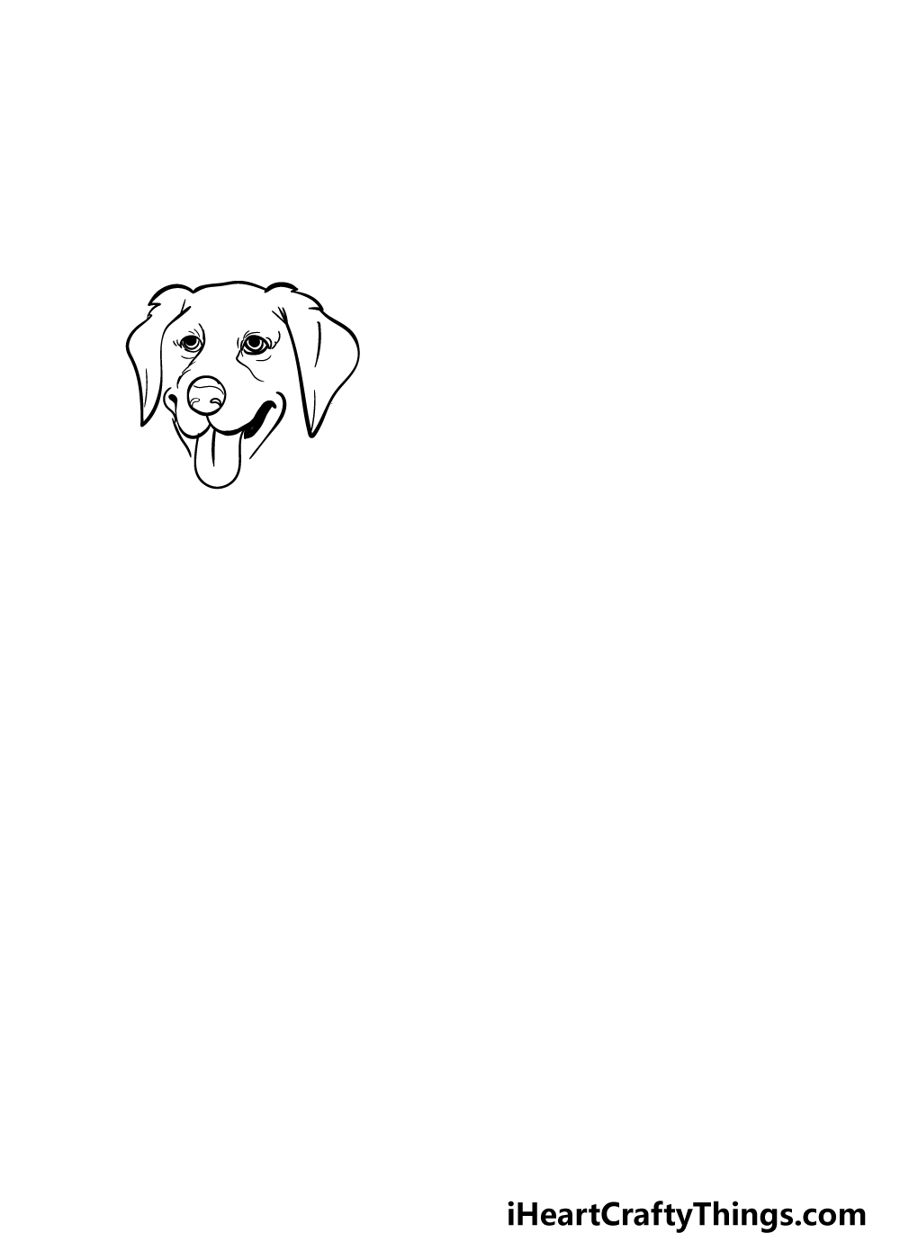 golden retriever drawing step 2