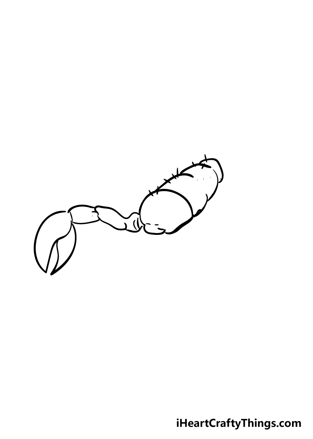 scorpion drawing step 2