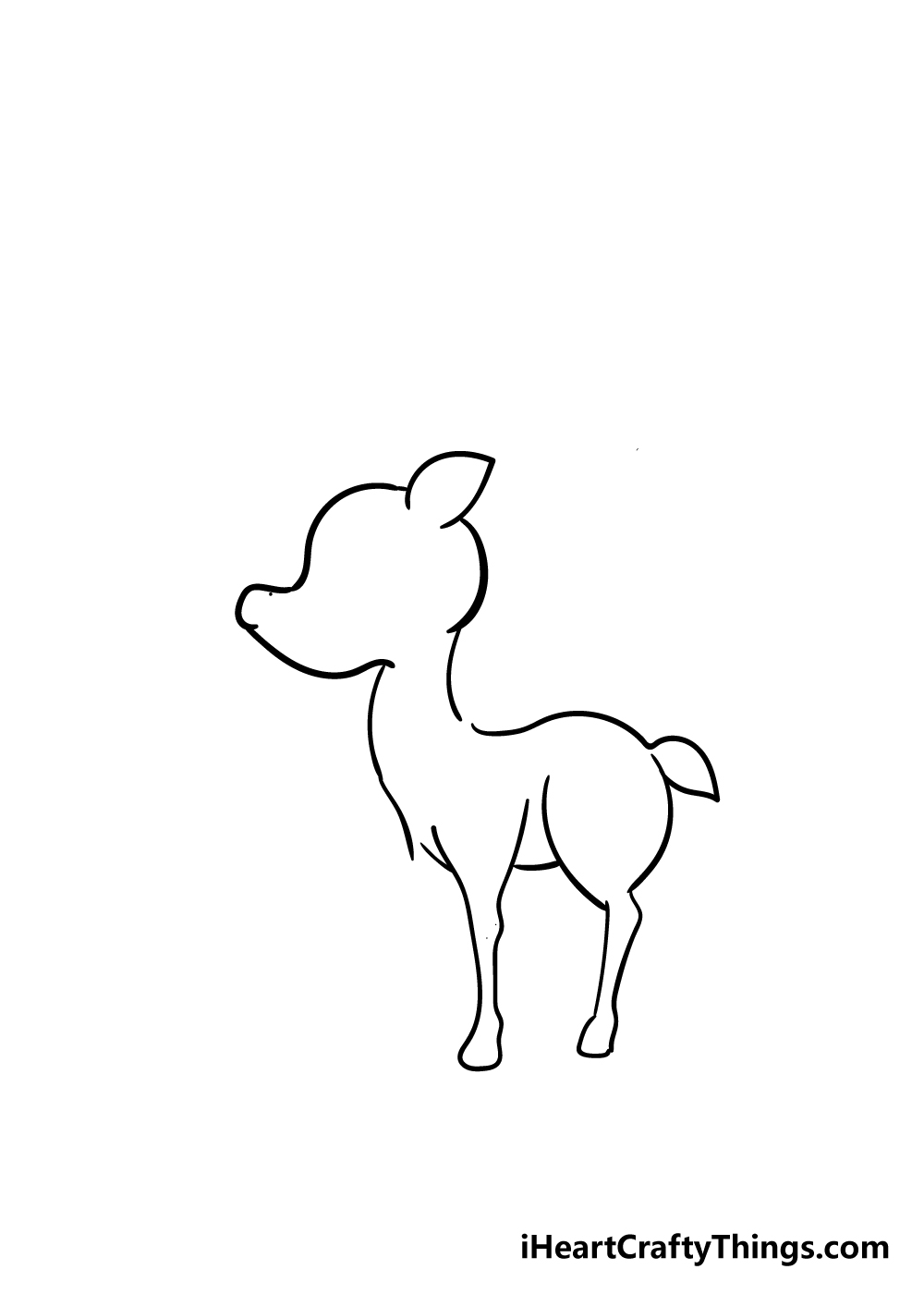 reindeer drawing step 3