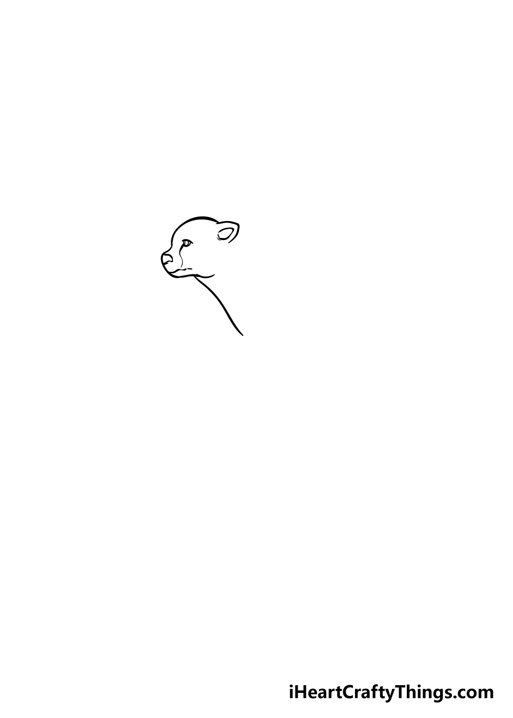 cheetah drawing step 3