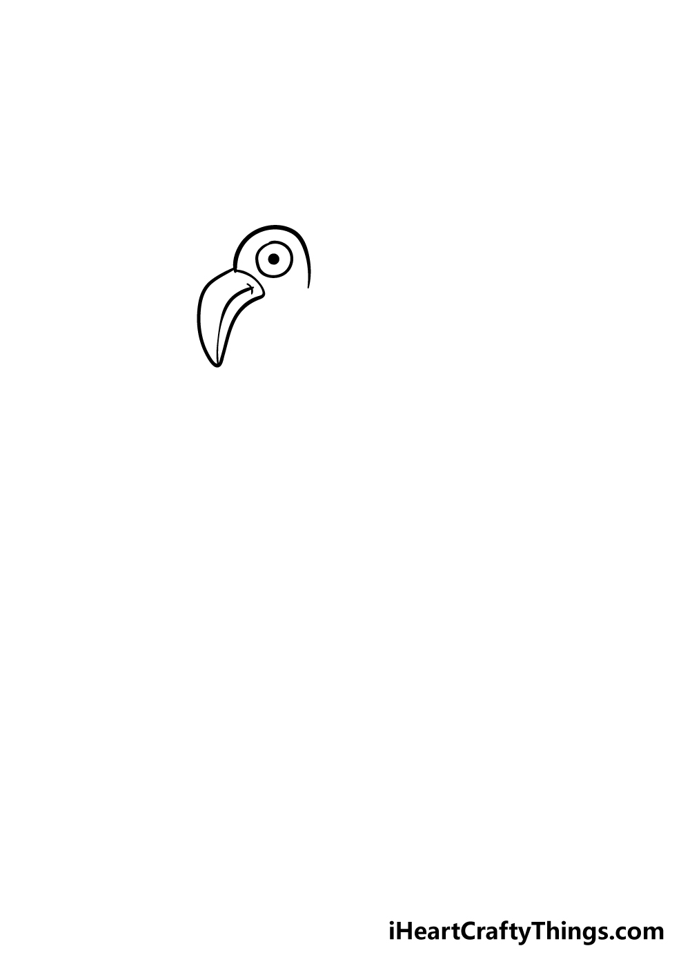 flamingo drawing step 3