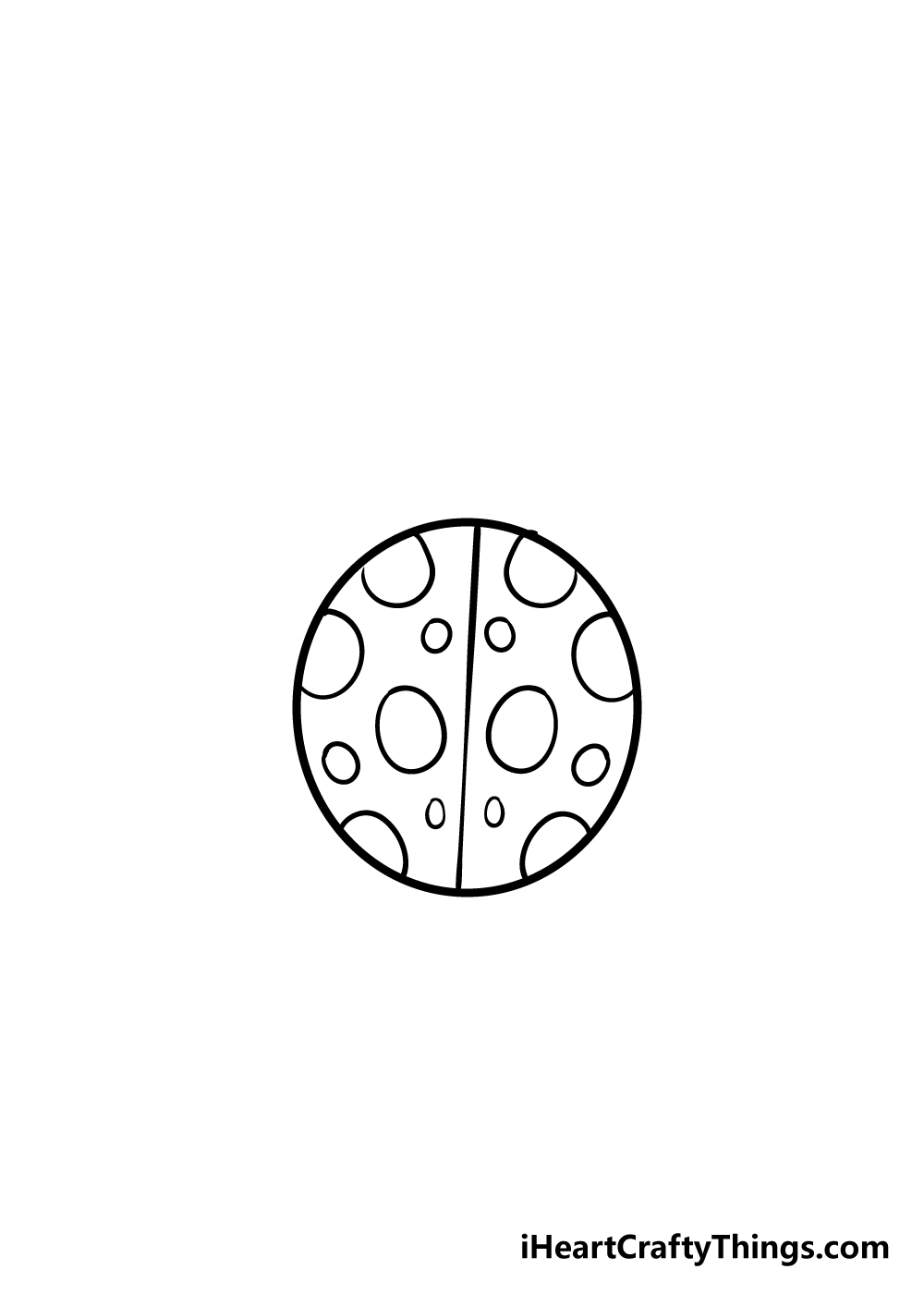 ladybug drawing step 3