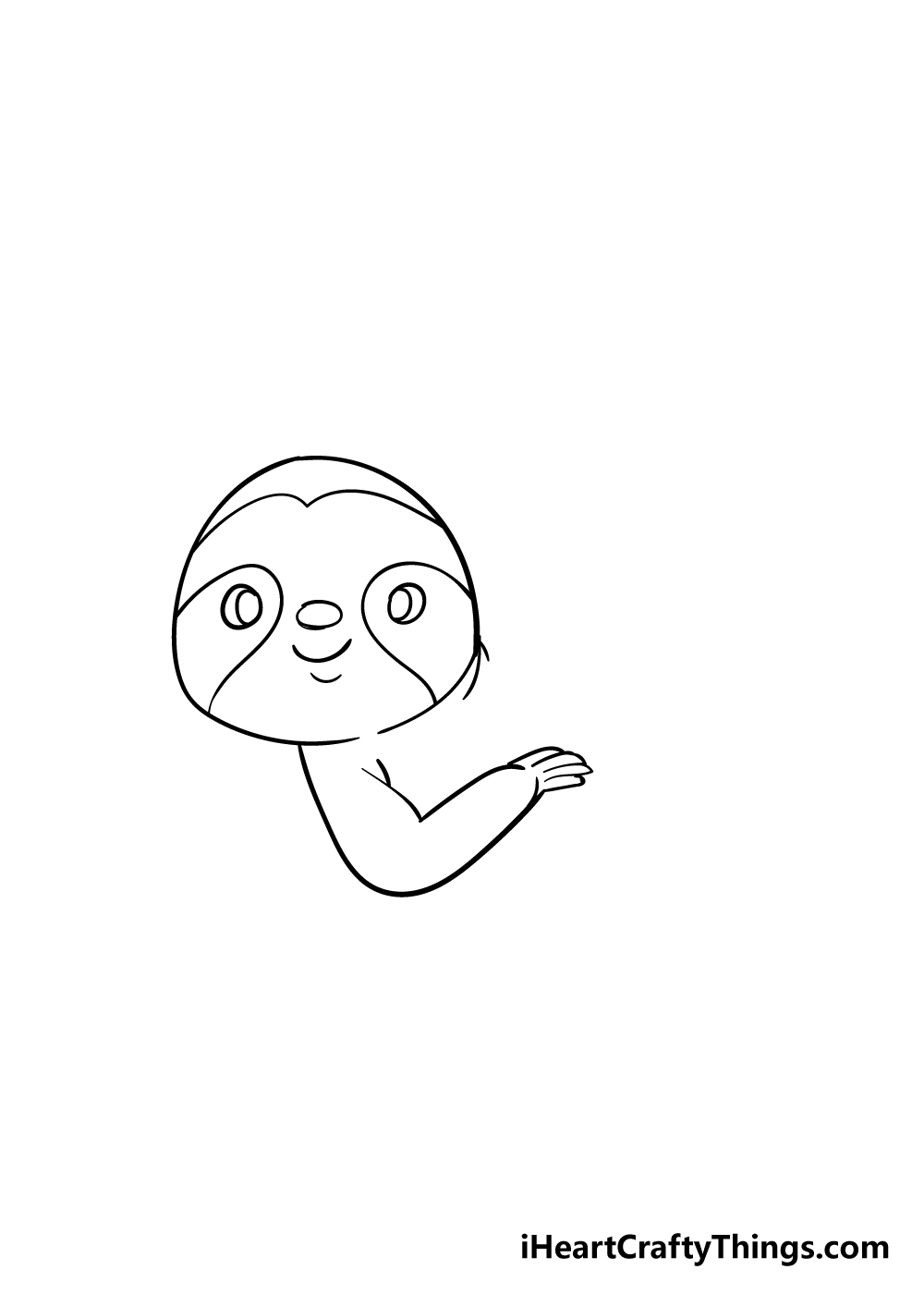 sloth drawing step 3