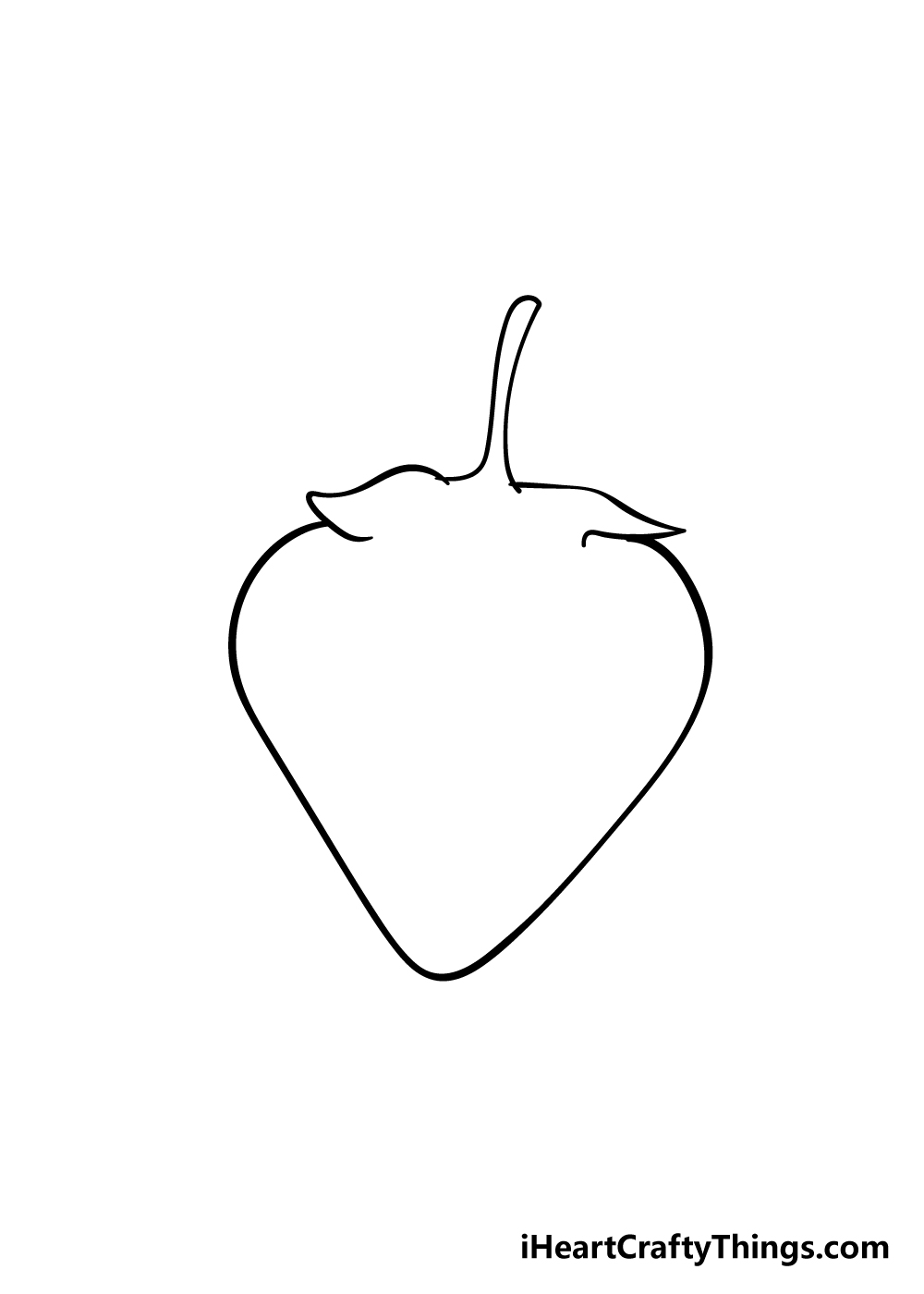 strawberry drawing step 3