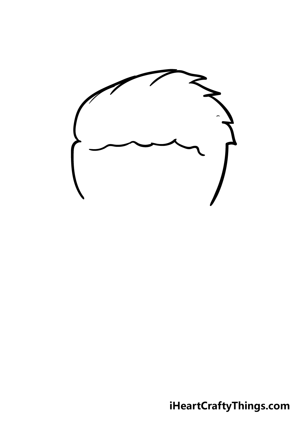 boy's hair drawing step 3
